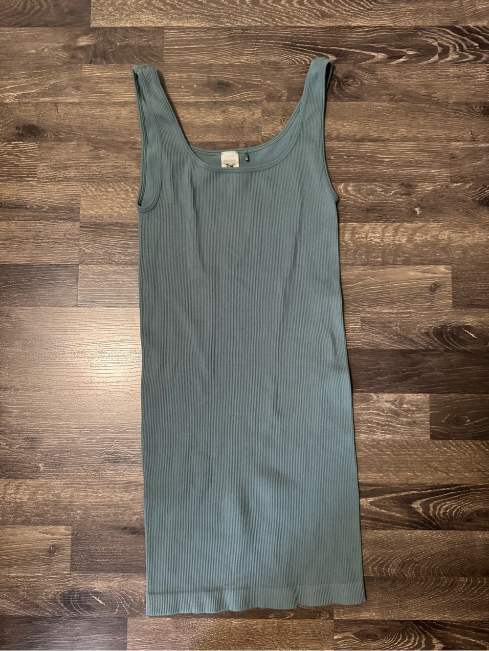 TNA Aritzia Ribbed Tank Dress in Sage Green size M/L